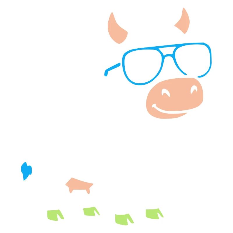 Cool Cow Sunglasses Abstract Vector