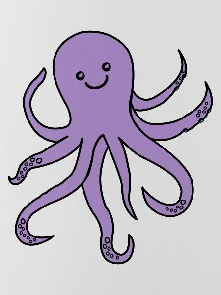 Purple Octopus Charm