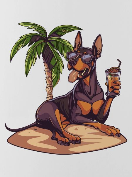 Doberman Dog Summer