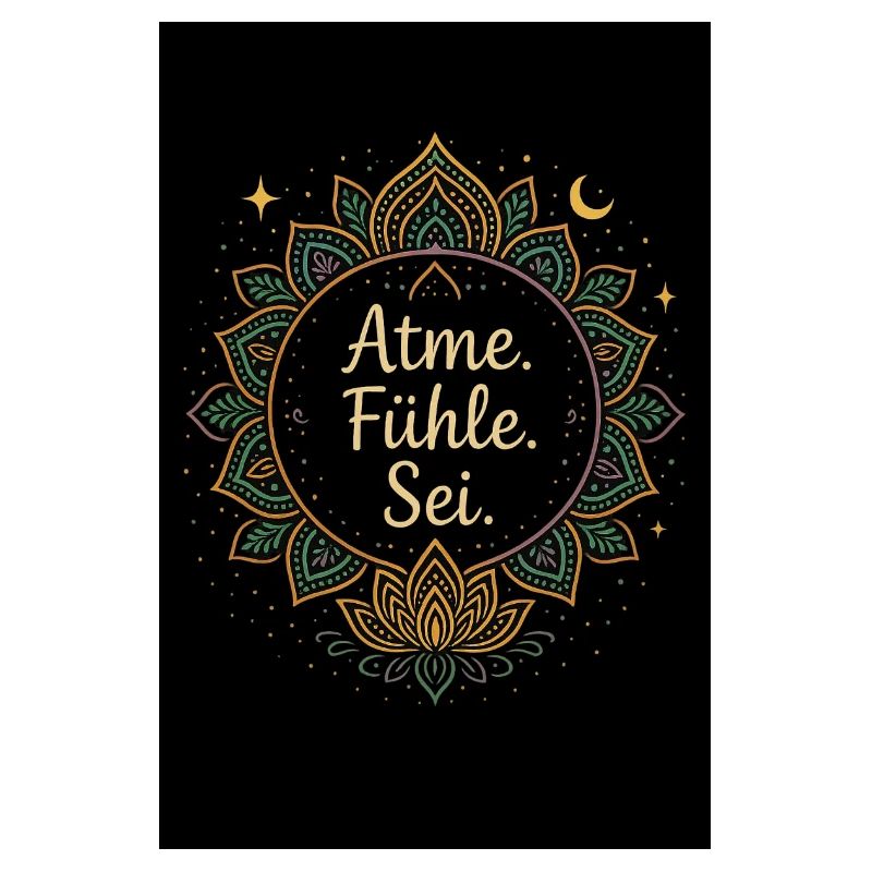 Mandala de fleurs avec devise spirituelle