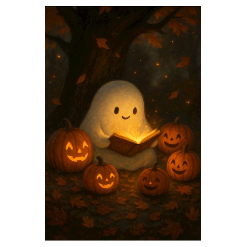 Halloween Ghost Reading Book