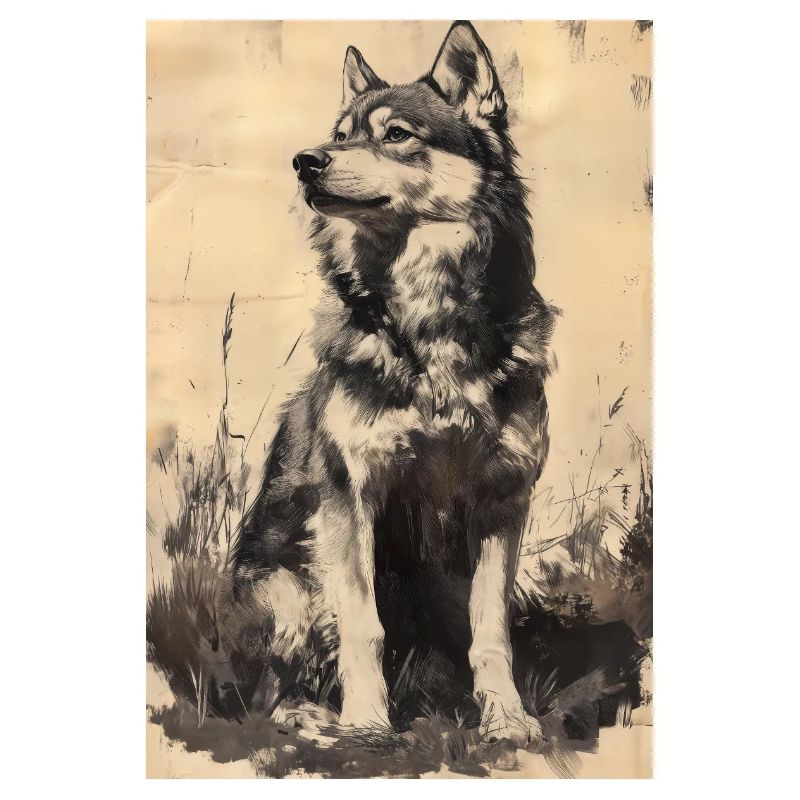 Illustration eines Wolfes