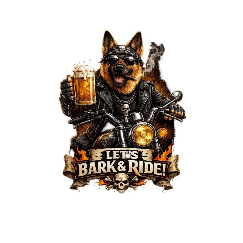 Let’s Bark & Ride – Fun Biker Dog