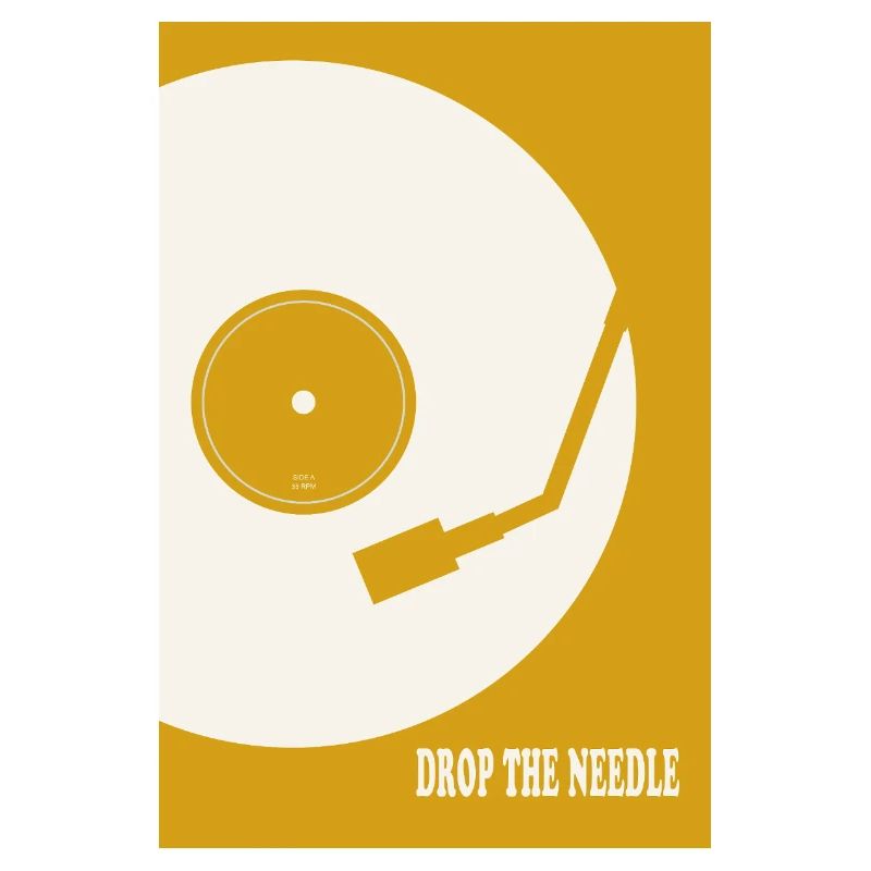Drop The Needle Turntable Poster