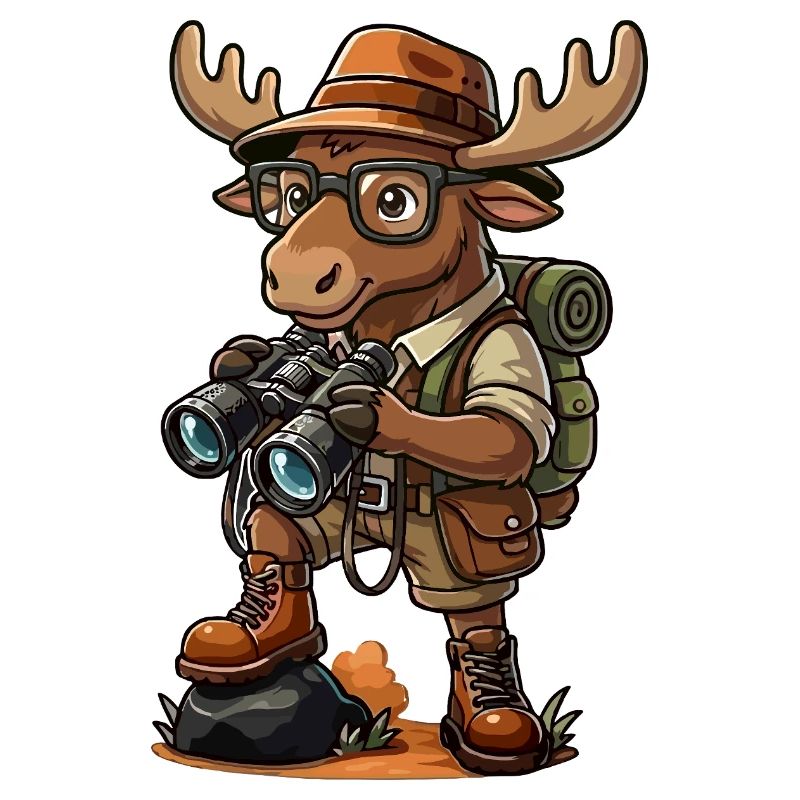 Drôle d’aventure de camping de randonnée Moose Explorer
