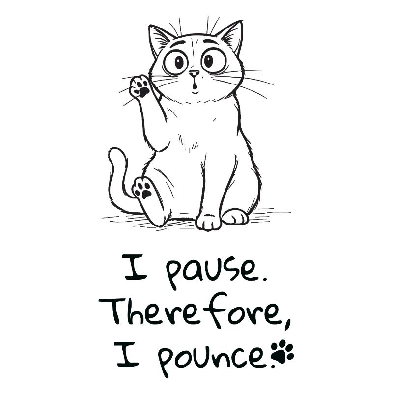 Pause & Pounce – Cat Lover Tee