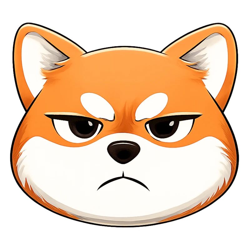 Grumpy, the shiba inu who makes a face