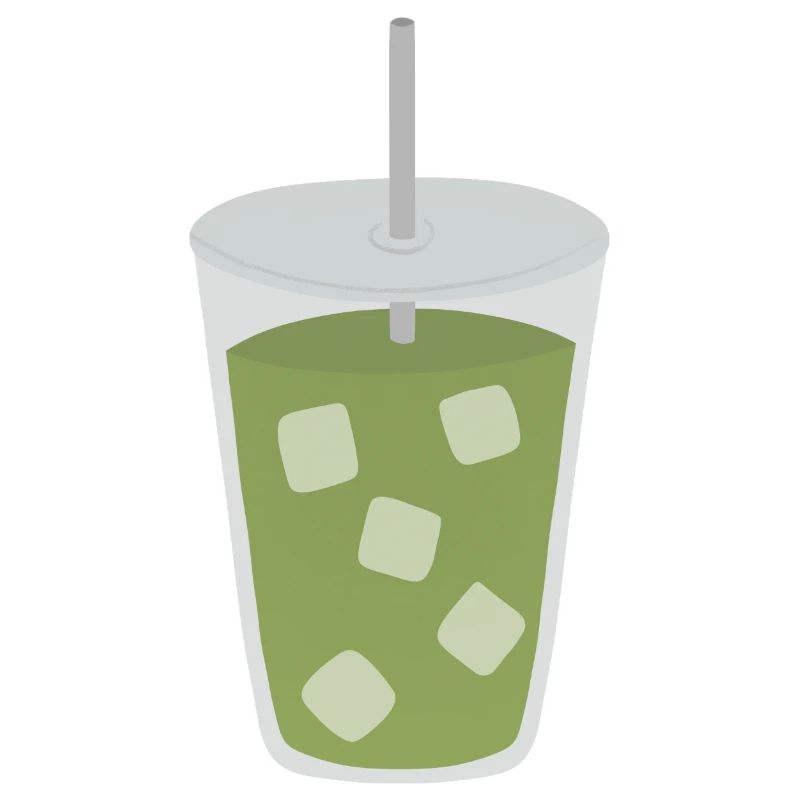 Iced Matcha Latte Beverage