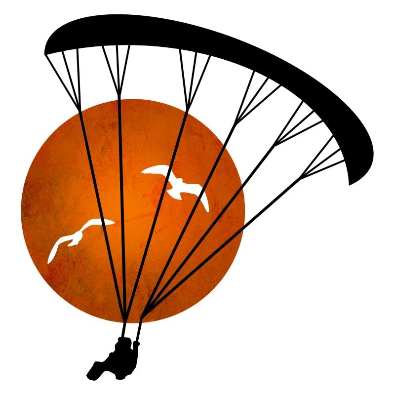 Sunset Paragliding Silhouette