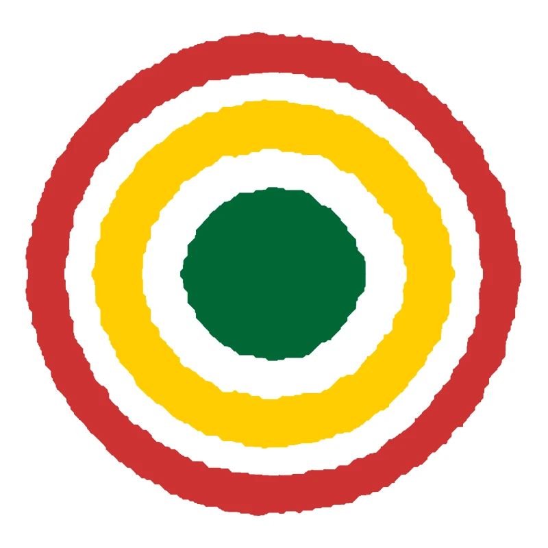 Abstract Concentric Reggae Circle Design