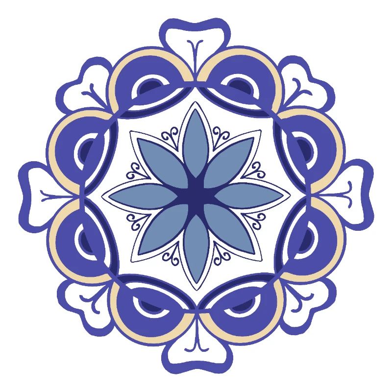 oriental pattern morocco blue tones