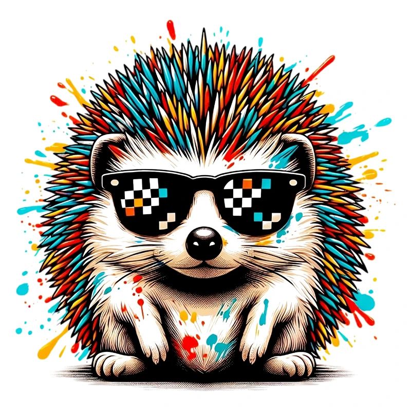 Igel mit Sonnenbrille