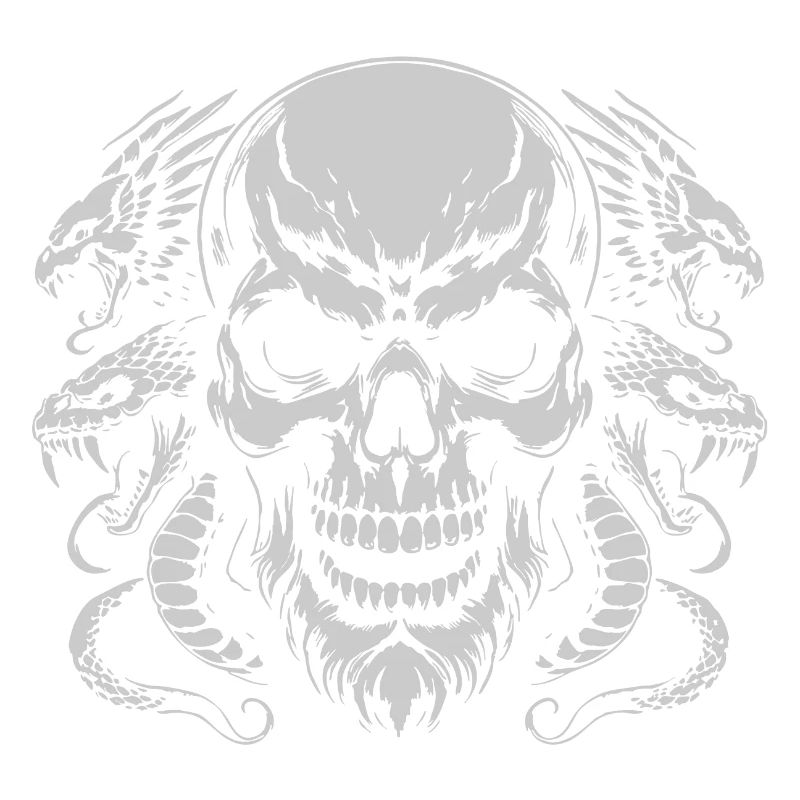 Skull with snake ring