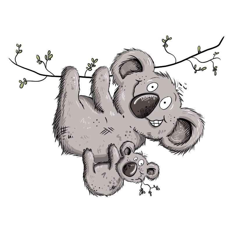 Drolliger Koala Bär Mit Koala Baby