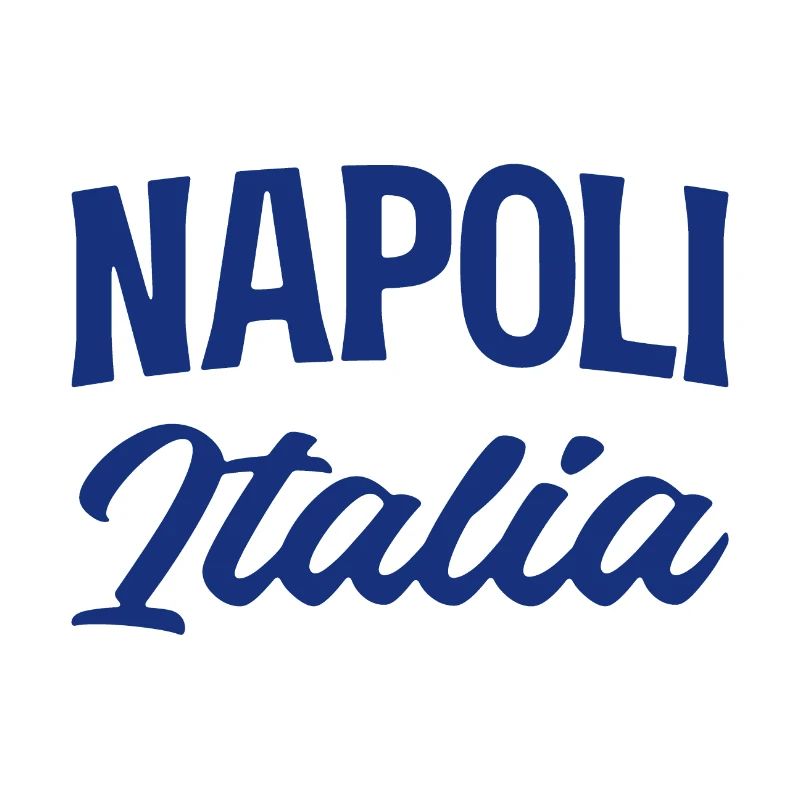 Napoli Italia Script in Blau