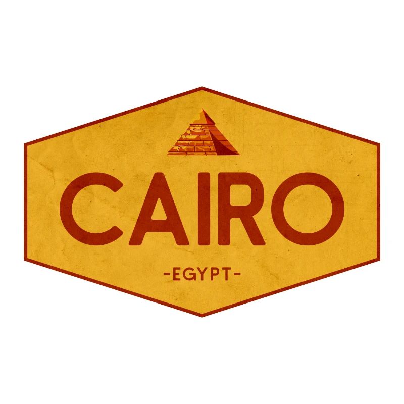 Emblème pyramidal du Caire en Égypte