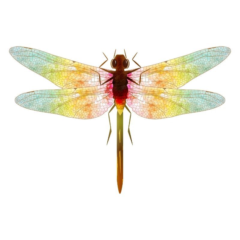 Libellule irisée – motif insecte en filigrane