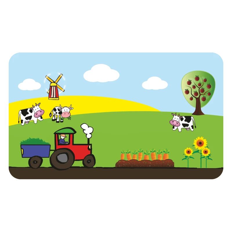 Farm Tractor - Cows Fields Windmill