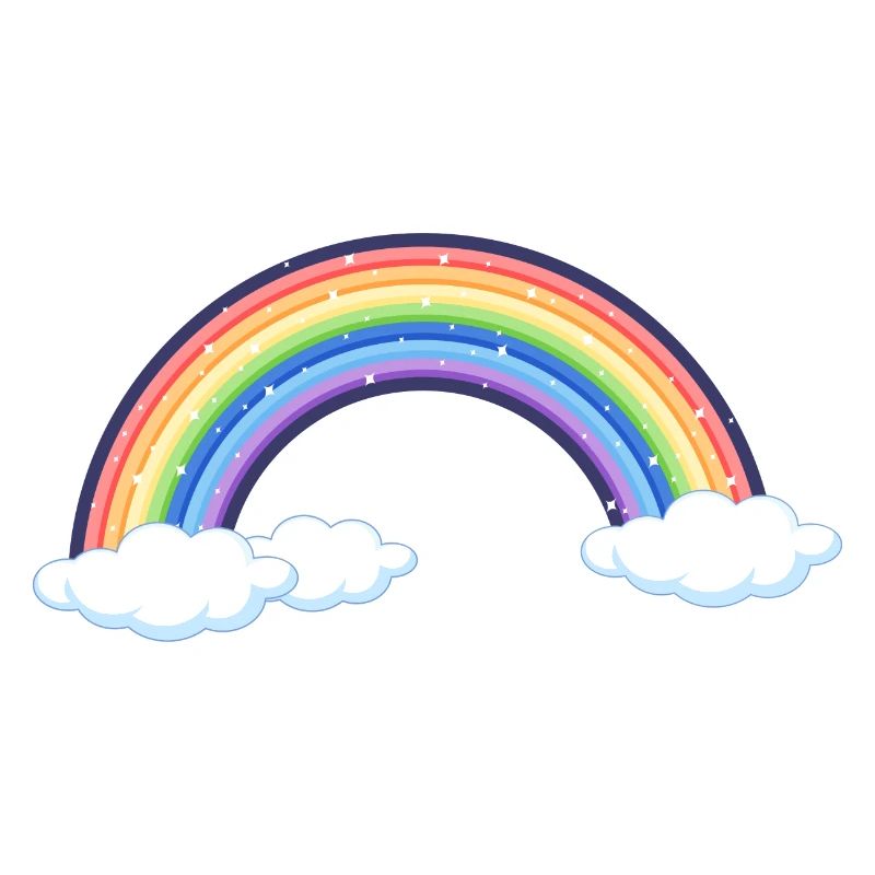 Vibrant Rainbow Over Clouds