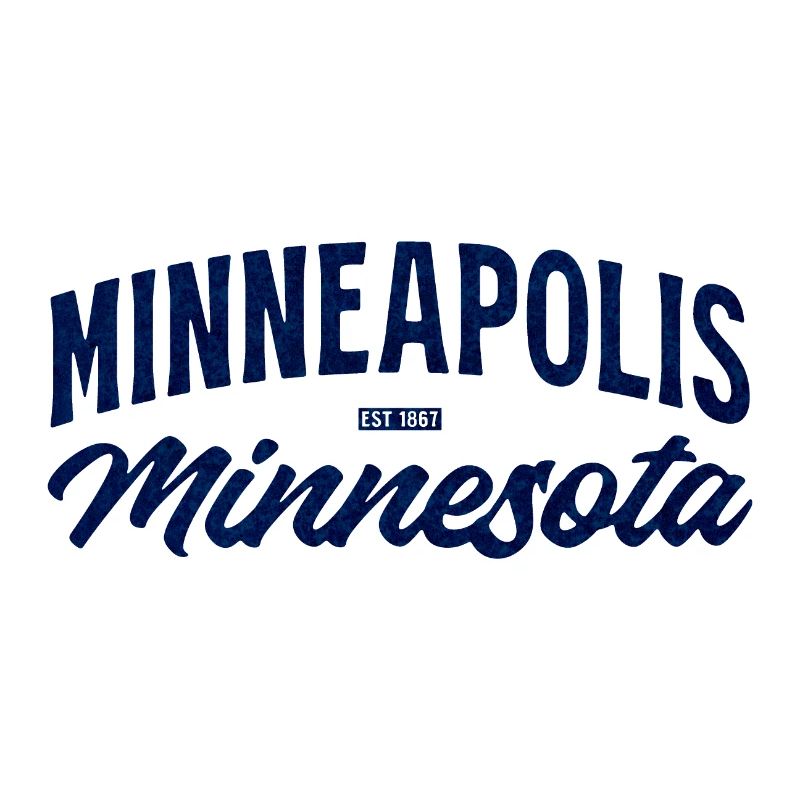 Minneapolis Minnesota Script Blue Vintage