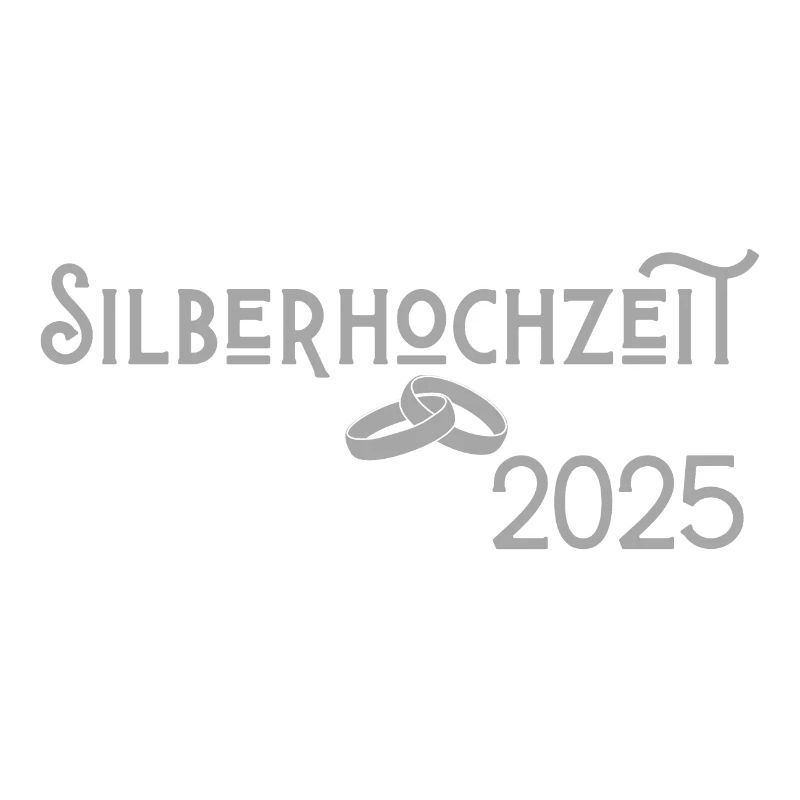 Silberhochzeit 2025 mit Ringen Jugendstil