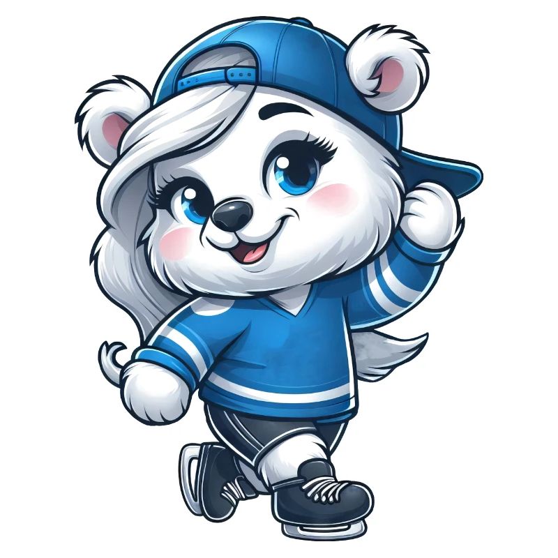 Bär Eisbär Mädchen Schlittschuh Eislaufen