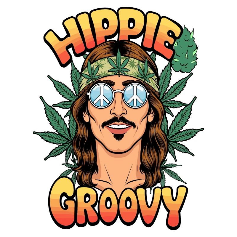 Hippie mit Hanf