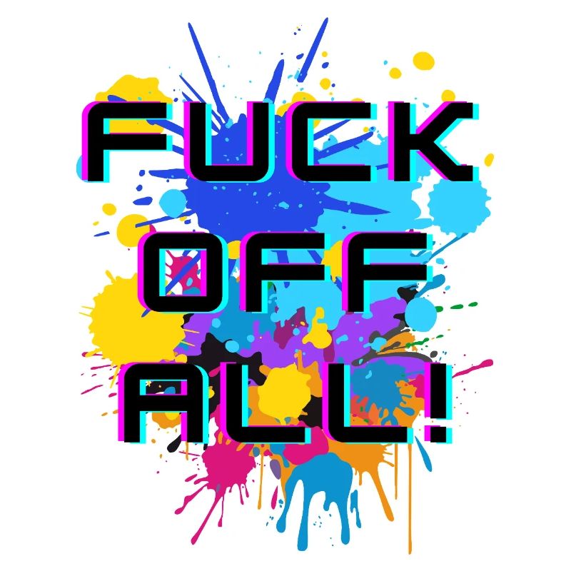 Ausdrucksstarker Text mit einer Explosion von Farben