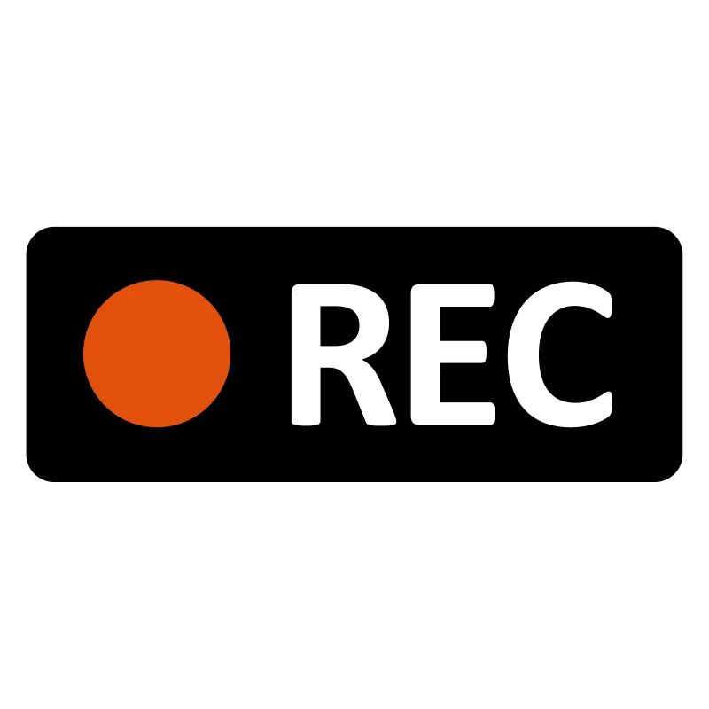 Camera REC recording button. Record, live, rec