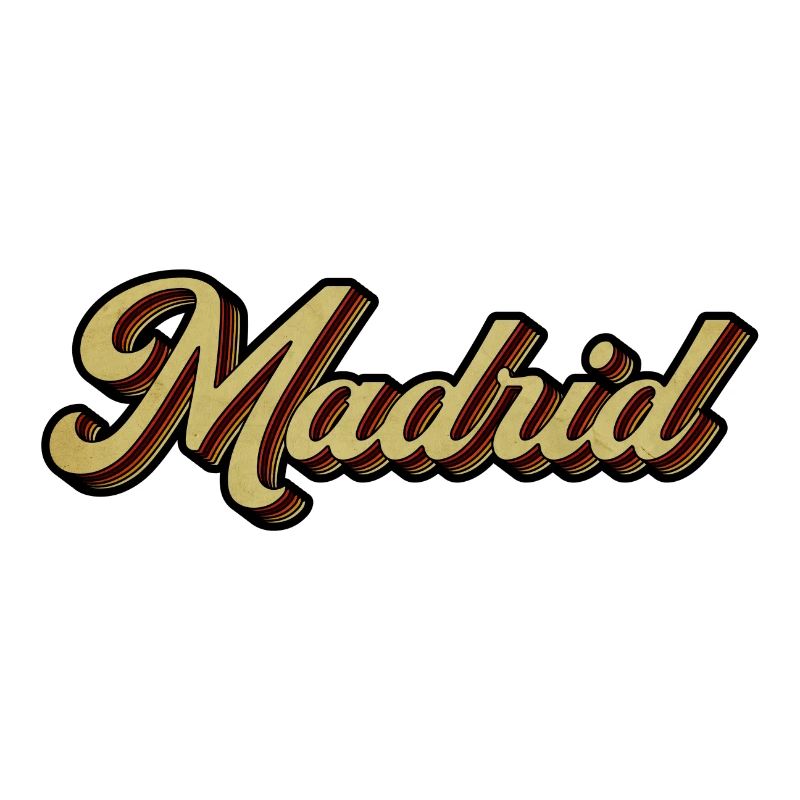 Écriture rayée rétro de Madrid
