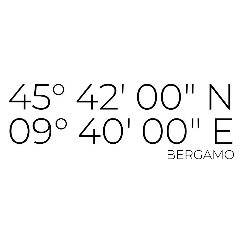Coordinates Bergamo, Italy