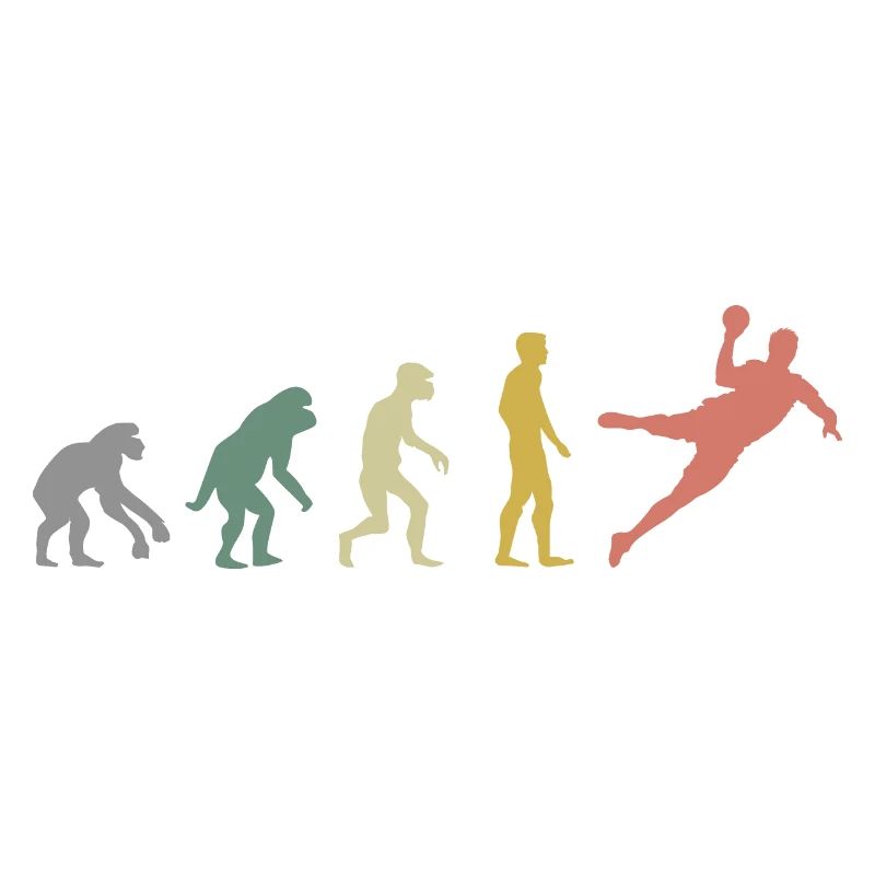 retro evolution handball Symbol Farben Sport Logo