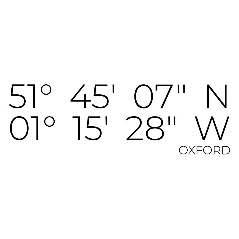 Coordinates Oxford England