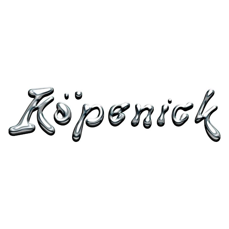 Typographie Köpenick Liquid Chrome