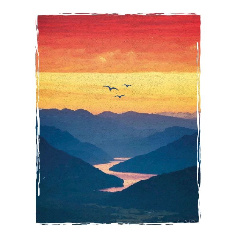 Landscape / Mountains / Sunset / Romantic