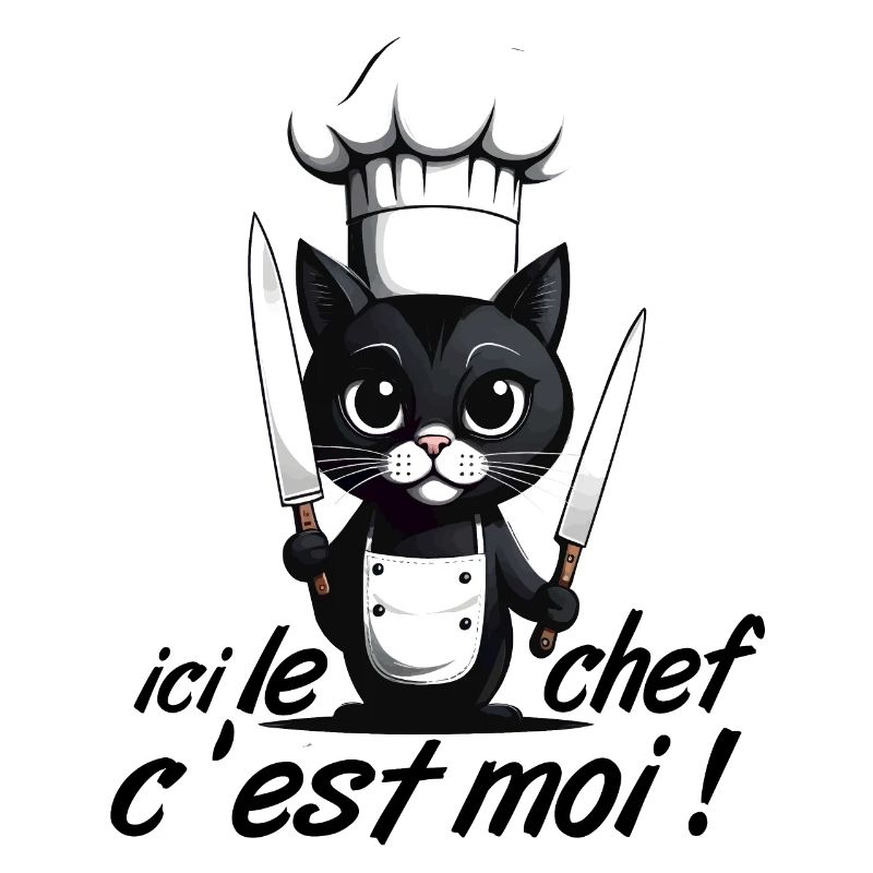 I'm the chef here! Cat Humor Chef Kitchen