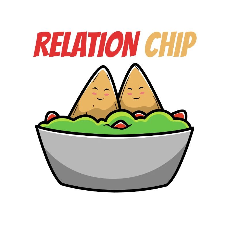 Humorous Avocado Couple with Relation Chip