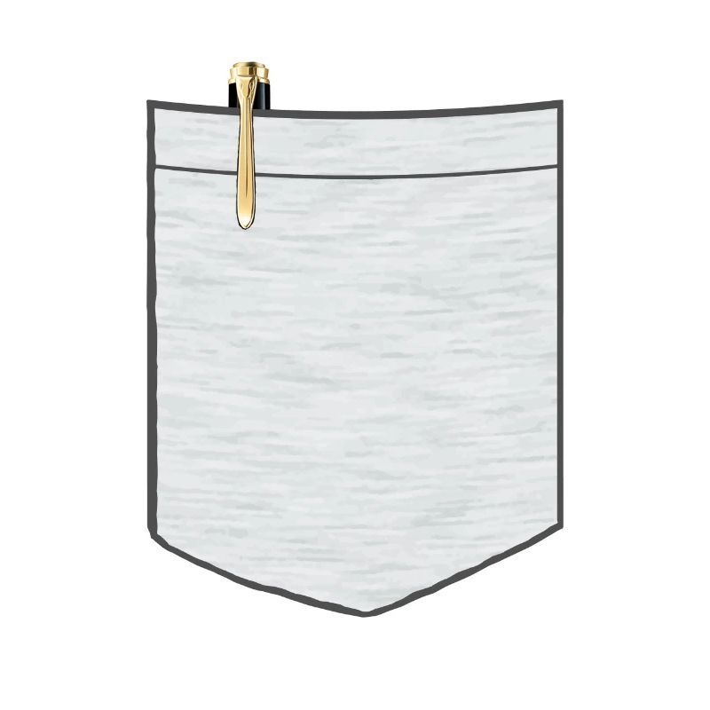Brusttasche mit Kugelschreiber