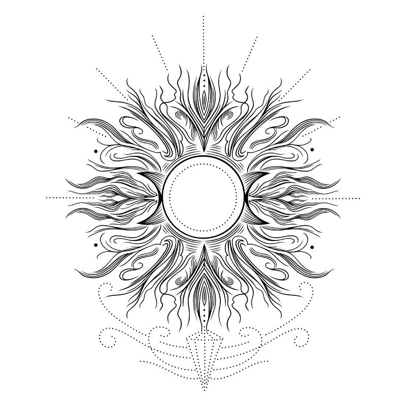 Midsummer Sun with Triple Moon