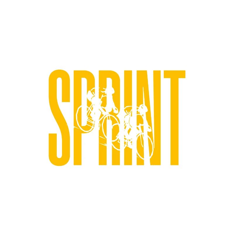 Course cycliste Sprint Silhouette