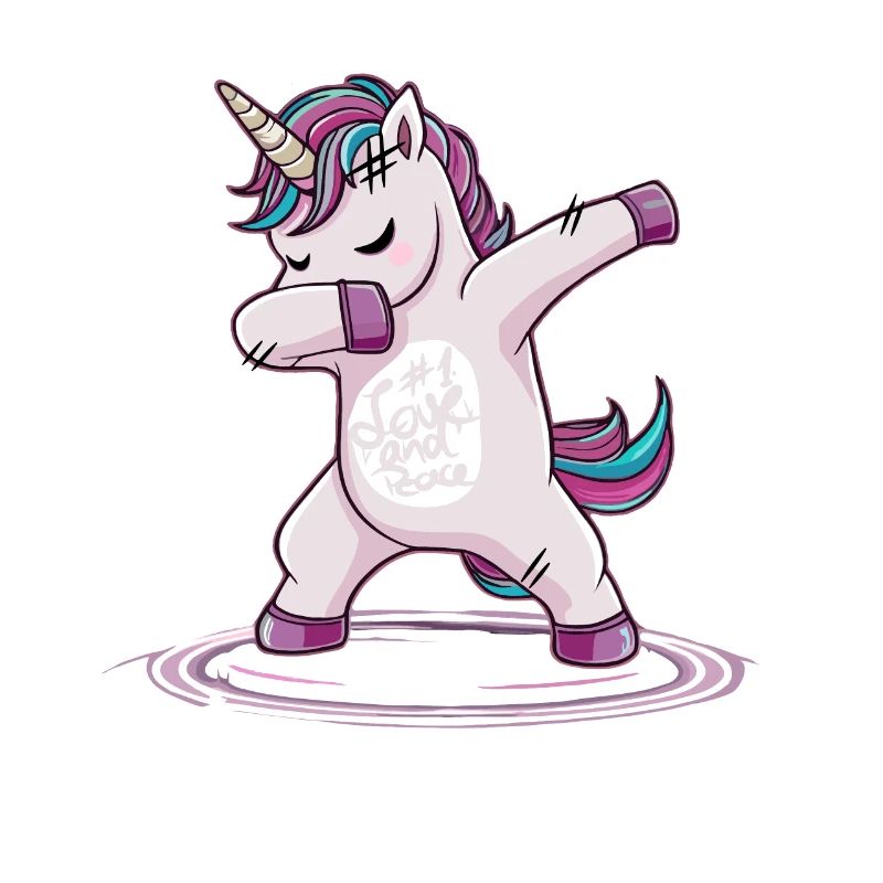 funny dabbing dancing unicorn