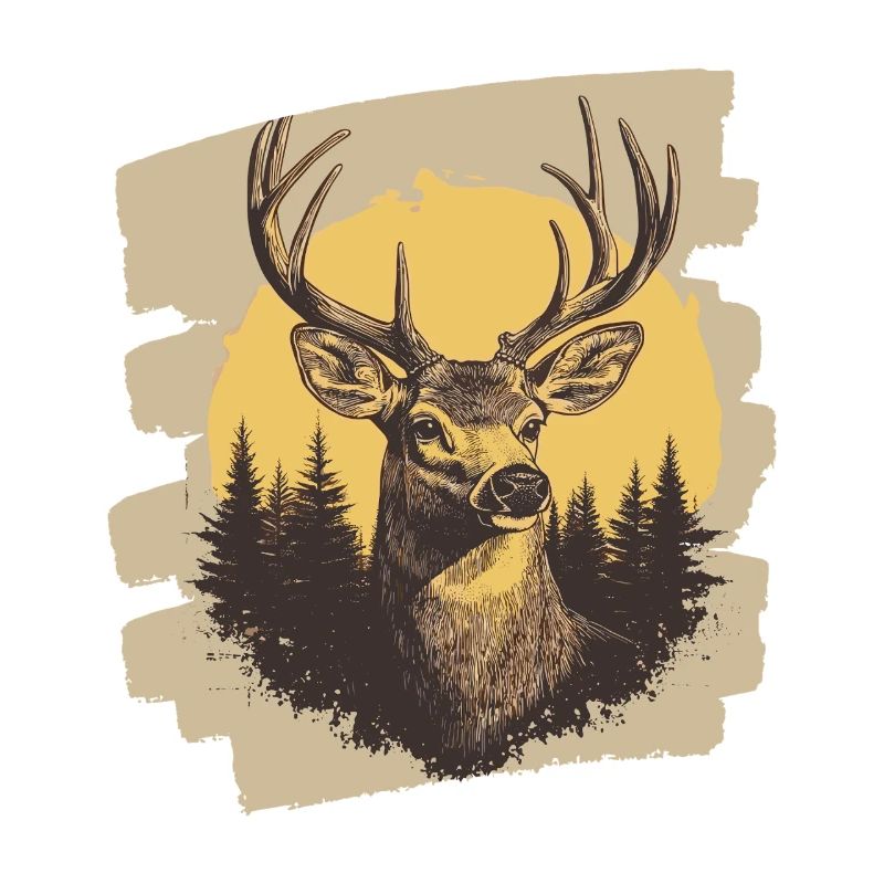 Hirsch mit Geweih