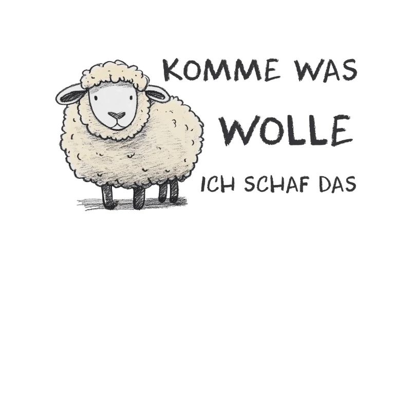 Komme was wolle ich Schaf das Schaf Wolle