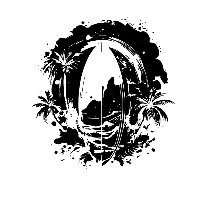 Surfboard Drawing