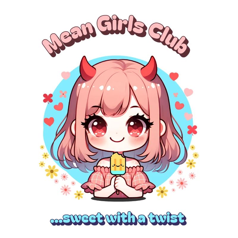 süßes Teufelchen gemeines Mädchen Kawaii Sommer