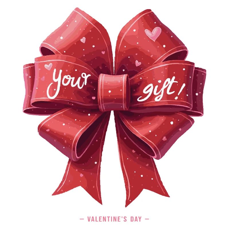 Valentinstag Geschenk Schleife Herzen your Gift