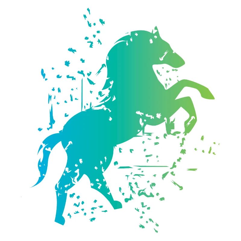 Icône d’icône d’illustration d’explosion d’illustration de cheval