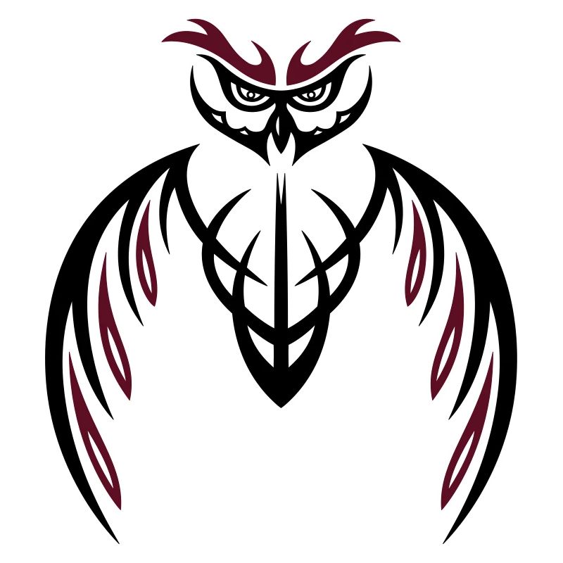 Tribal Eule, tattoo owl