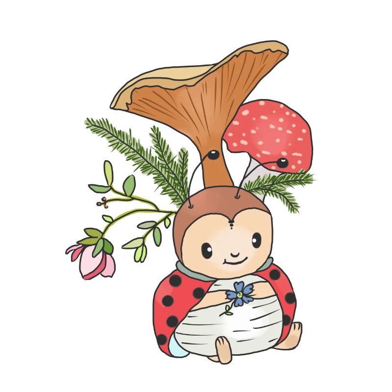 Marienkäfer unterm Pilz
