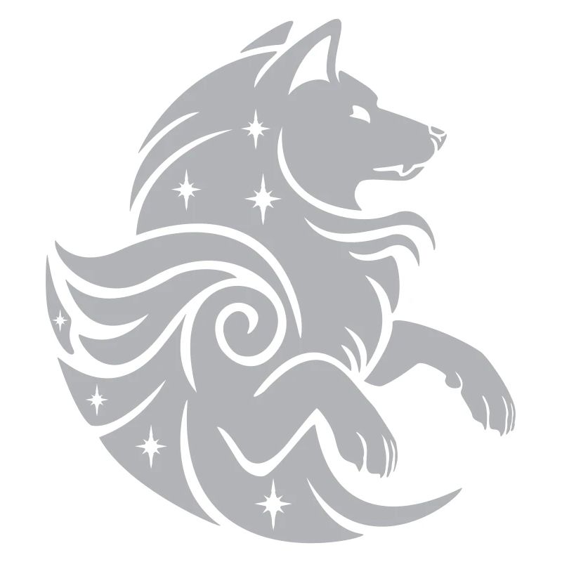 Star Wolf Magic Wappen - Farbe anpassbar